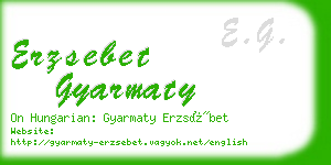 erzsebet gyarmaty business card